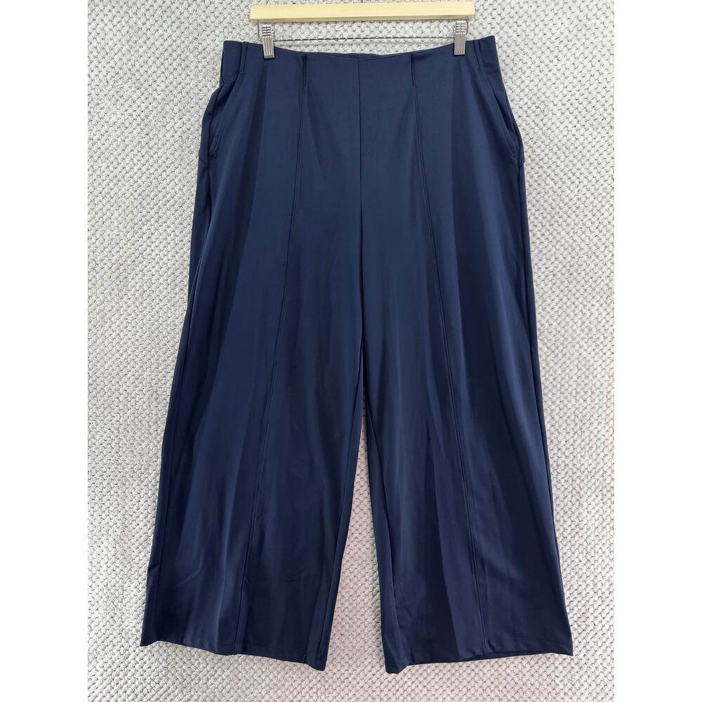 Old Navy Powersoft Go-Dry Athletic Wide Leg Pants Women XLP Blue 29" Inseam